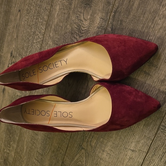 Sole Society Shoes - Sole Society Jillian D’Orsay Wedge Shoes In‎ Burgundy - 9